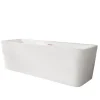 Balneo Baignoire autoportante 170x80cm, rectangulaire, accessoires cuivre, Acrylique thermoformé 3.5mm, avec pieds réglables, ROMA