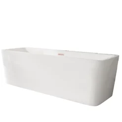 Balneo Baignoire autoportante 170x80cm, rectangulaire, accessoires cuivre, Acrylique thermoformé 3.5mm, avec pieds réglables, ROMA