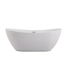 Baignoire Îlot|Balneo Baignoire autoportante 170x72cm, accessoires inox, Acrylique thermoformé 3.5mm, avec pieds réglables, PARMA