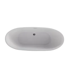 Baignoire Îlot|Balneo Baignoire autoportante 170x72cm, accessoires inox, Acrylique thermoformé 3.5mm, avec pieds réglables, PARMA