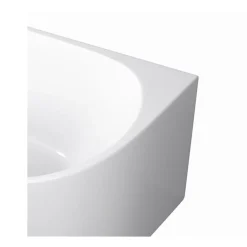 Balneo Baignoire îlot d'angle gauche AVOLA blanche acrylique 150x75cm Baignoire de salle de bain