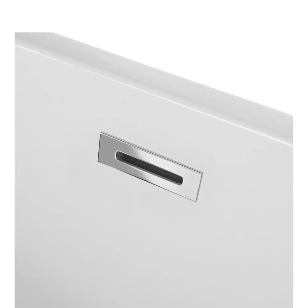 Balneo Baignoire îlot d'angle gauche AVOLA blanche acrylique 150x75cm Baignoire de salle de bain