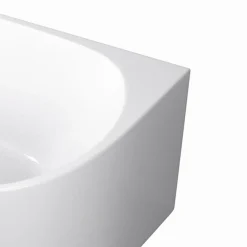 Balneo Baignoire semi-îlot Murale 170x80cm droite, accessoires blanc, Acrylique thermoformé 3.5mm, avec pieds réglables, AVOLA