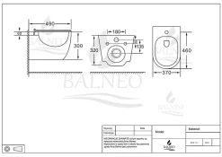 Balneo Bidet suspendu, sans bride bau, Ceramique, Blanc, ASOX