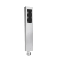Pommeau De Douche, Flexible Et Barre De Douche|Balneo Douchette argent brossé en acier inoxydable au design moderne CASCADE