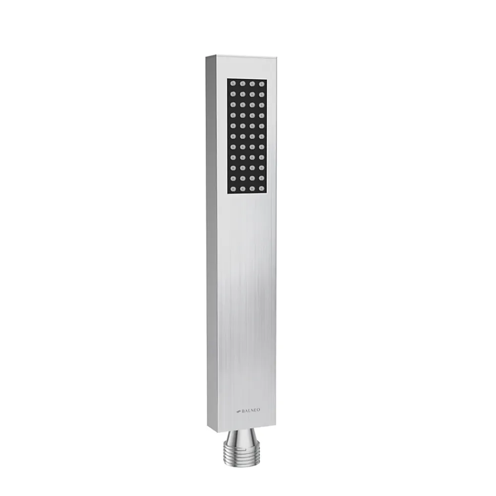 Pommeau De Douche, Flexible Et Barre De Douche|Balneo Douchette argent brossé en acier inoxydable au design moderne CASCADE