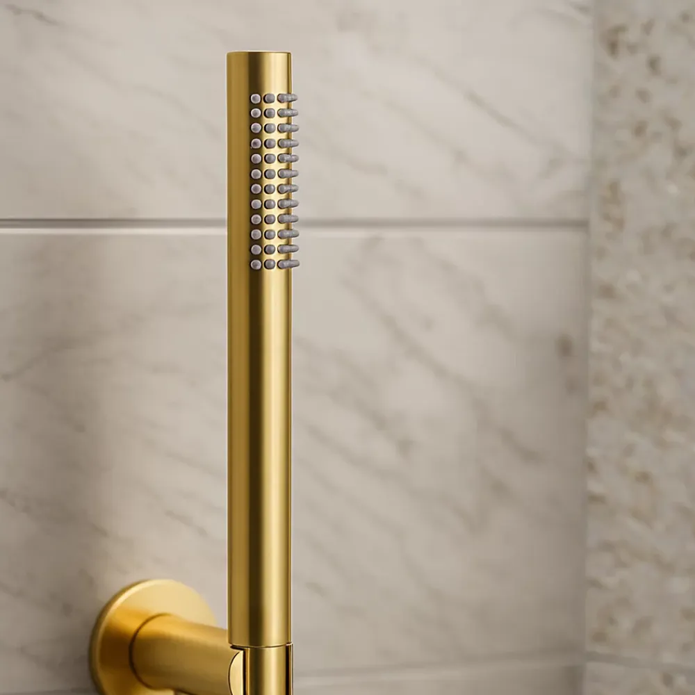 Balneo Douchette or en acier inoxydable au design élégant CASCADE