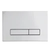 Wc Suspendu|Balneo Plaque de commande WC LXO chrome - plaque encastrée pour bâti-support - double touche 2 fonctions