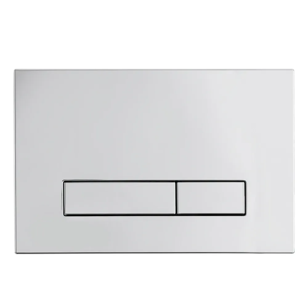 Wc Suspendu|Balneo Plaque de commande WC LXO chrome - plaque encastrée pour bâti-support - double touche 2 fonctions