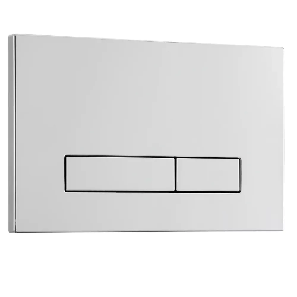 Wc Suspendu|Balneo Plaque de commande WC LXO chrome - plaque encastrée pour bâti-support - double touche 2 fonctions