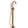 Balneo Robinet de baignoire autoportant cuivre Acier inoxydable - Mitigeur sur pied pour baignoire CASCADE