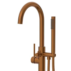 Balneo Robinet de baignoire autoportant cuivre Acier inoxydable - Mitigeur sur pied pour baignoire CASCADE