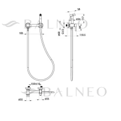 Robinet De Bidet|Balneo Robinet de bidet argent brossé Acier inoxydable - Mitigeur de bidet CASCADE