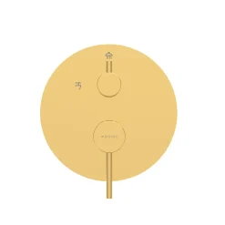 Balneo Système de douche avec pommeau de pluie or brillant Acier inoxydable - Mitigeur de douche avec douchette CASCADE