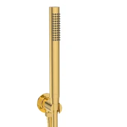 Balneo Système de douche avec pommeau de pluie or brillant Acier inoxydable - Mitigeur de douche avec douchette CASCADE