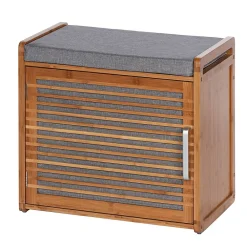 Etagère Salle De Bains|Wenko Banc armoire de salle de bain en bambou Bahari