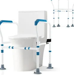 Giantex Barre appui pour toilettes pour personnes âgées avec hauteur largeur sangle réglables pour personnes âgées handicapées