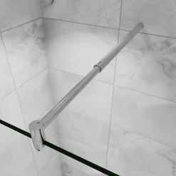 Pommeau De Douche, Flexible Et Barre De Douche|AICA Sanitaire Barre cylindrique stabilisatrice 70-120 cm alu chrome - Verre 6-10 mm
