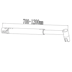 Pommeau De Douche, Flexible Et Barre De Douche|AICA Sanitaire Barre cylindrique stabilisatrice 70-120 cm alu chrome - Verre 6-10 mm