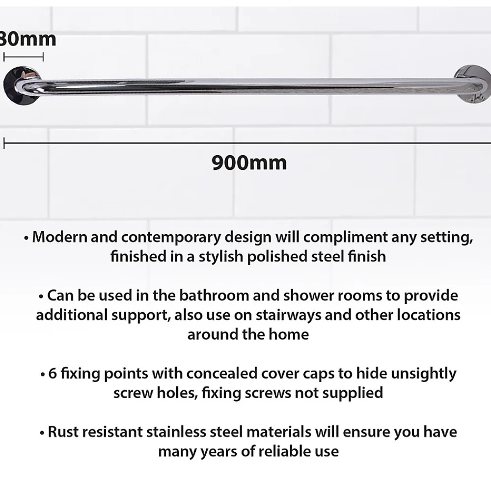 Barre D'Appui|Aidapt Barre d'appui - VY473P - en acier inoxydable au fini brossé