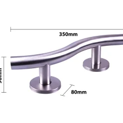 Barre D'Appui|Aidapt Barre d'appui VY477P - incurvée de luxe en acier inoxydable au fini polie