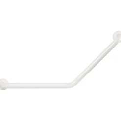 Barre D'Appui|Pellet Barre d'appui coudée à 135 degrés - 400 x 400 mm - Diamètre 30 mm - aluminium époxy blanc - ASC