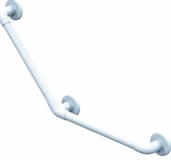 Barre D'Appui|AKW Barre d'appui coudée 135 degrés - 2 points de fixation - 400 x 400 mm - Charge maximale : 150 kg