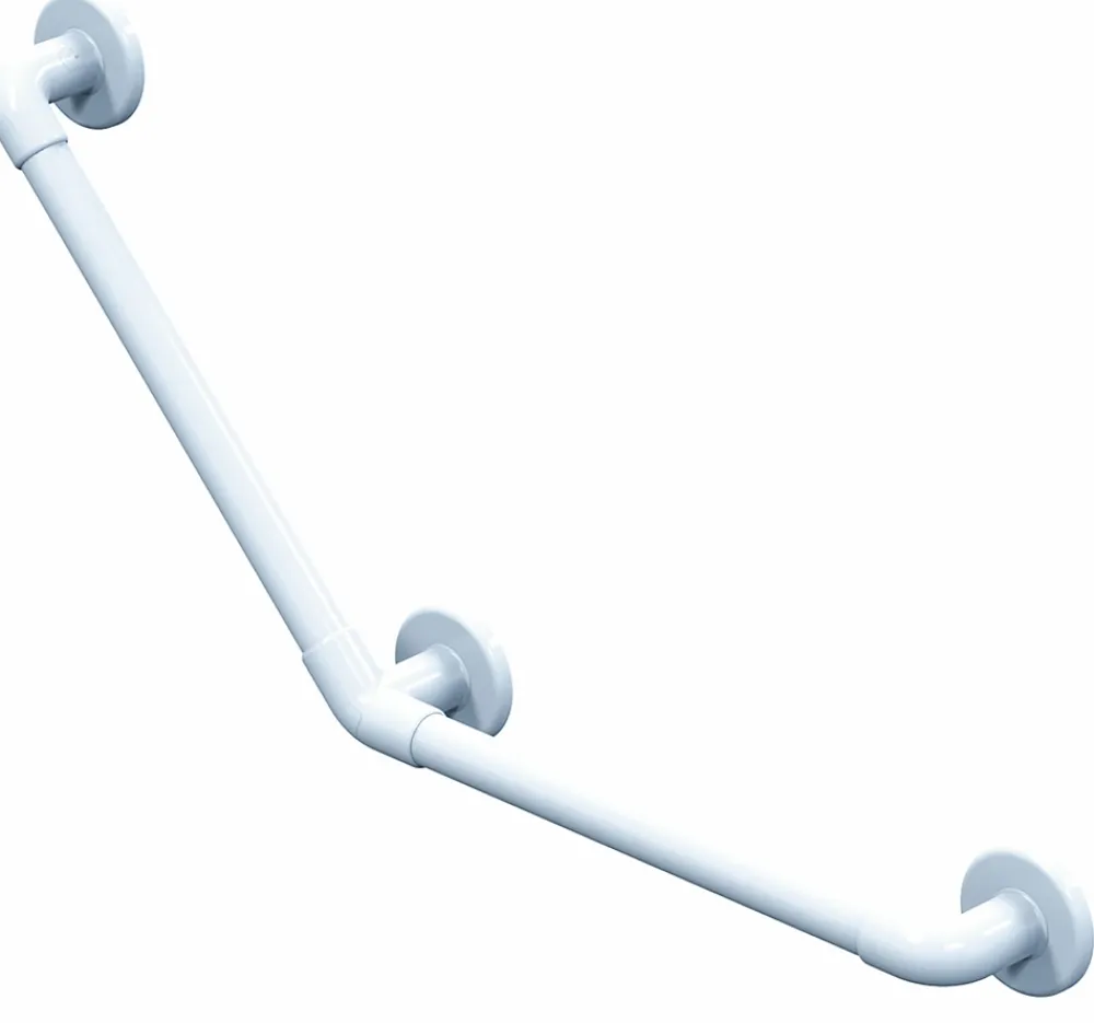 Barre D'Appui|AKW Barre d'appui coudée 135 degrés - 2 points de fixation - 400 x 400 mm - Charge maximale : 150 kg