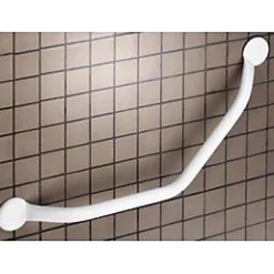 Godonnier Barre d'appui coudée en acier blanc 37 cm 135°
