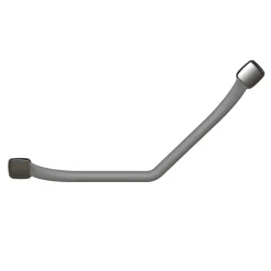 Barre D'Appui|Godonnier Barre d'appui coudée en acier gris Essentiels Plus 60,9 cm