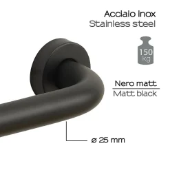 Kiamami Valentina Barre D'appui De 30 Cm Pour Salle De Bain Accessible Aux Personnes Âgées Et Aux Handicapés Par