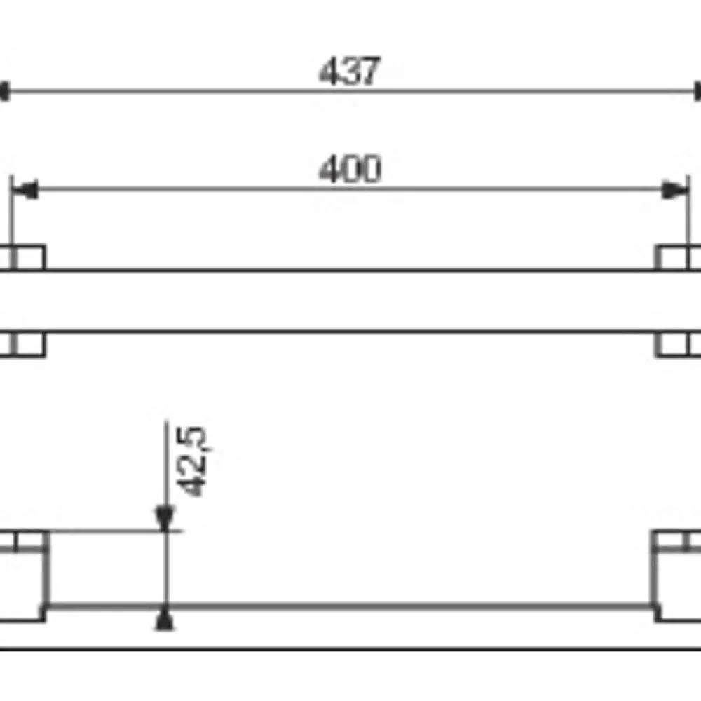 Barre D'Appui|Pellet Barre d'appui droite - 437 mm - Arsis - ASC