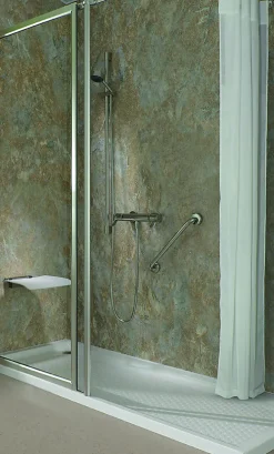 AKW Barre d'appui droite en acier inoxydable - Longueur 300 mm - INOX POLI
