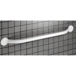 Godonnier Barre d'appui droite en acier blanc 70 cm