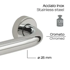 Barre D'Appui|Kiamami Valentina Barre D'appui Pour Salle De Bain Accessible En Acier 45Cm