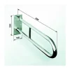 Bemeta Barre d'appui relevable en forme U HELP blanc comaxite-Blanc-60x25x10cm-Blanc-10 ---10