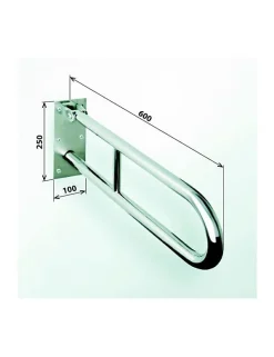 Bemeta Barre d'appui relevable en forme U HELP blanc comaxite-Blanc-60x25x10cm-Blanc-10 ---10