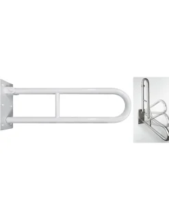 Bemeta Barre d'appui relevable en forme U HELP blanc comaxite-Blanc-60x25x10cm-Blanc-10 ---10