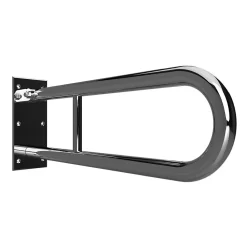 Barre D'Appui|Bemeta Barre d'appui relevable en forme U HELP en acier inoxydable-81,3x25x10cm--