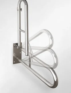 Bemeta Barre d'appui relevable en forme U HELP en acier inoxydable-60x25x10cm--