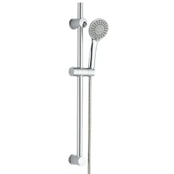 Kibath Barre de douche avec équipement TREN de 65,5 cm, finition chrome poli, en laiton