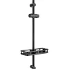 Auralum Max Barre de Douche en inox 70 cm avec Support de Pommeau de Douche, fixations murales réglables, Noir