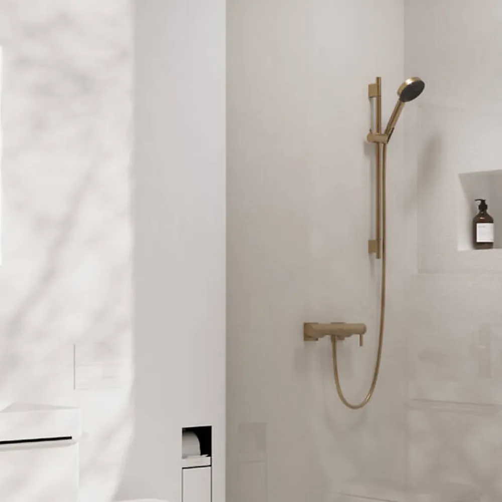 Pommeau De Douche, Flexible Et Barre De Douche|Hansgrohe Barre de douche Unica S Puro 65 cm avec flexible Bronze brossé