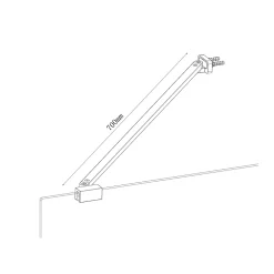 Paroi De Douche|GoodHome Barre de fixation/stabilisation pour paroi de douche L.70 cm, alu noir, Ledava