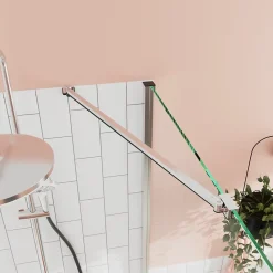Paroi De Douche|GoodHome Barre de fixation/stabilisation pour paroi de douche L.70 cm, alu chrome, Ledava