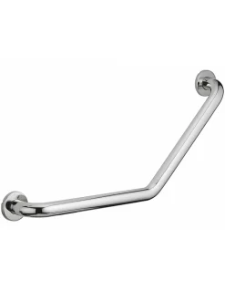 Thirard Barre de maintien coudée, inox 304, longueur 350mm, angle 135 degrés, diamètre 32mm, finition inox poli -