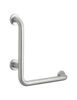 Barre D'Appui|Thirard Barre de maintien coudée, inox 304, longueur 800mm, angle 90 degrés, diamètre 32mm, finition inox brossé -