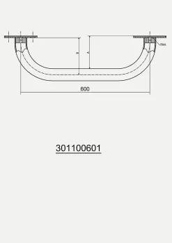 Bemeta Barre de maintien de douche HELP en acier inoxydable-68x8x10,6cm--