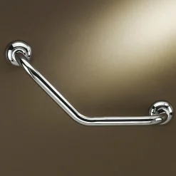 Barre D'Appui|Godonnier Barre de redressement coudée en laiton chromé 58 cm