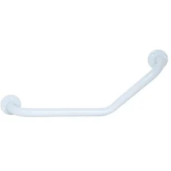 MSV Barre de redressement ou d'appui coudée Acier 54x13,5x10cm Blanc